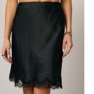 Bohme Black Lace Pencil Skirt